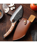 Hand-Forged Carbon Steel Flower Knife – Rosewood Handle, Retro Antique D... - $35.00