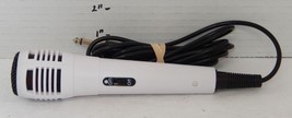 Microphone Long Cord Plug in On/Off Switch High Grade Low Noise 9&quot; White... - $24.70