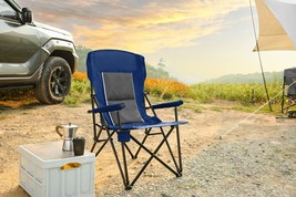 Heavy Duty High Back Folding Lawn Chair w/ Cup Holder 250lbs - $1,331.60 MXN