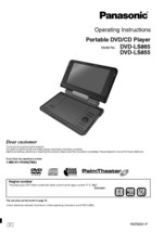 Panasonic DVD-LS855 DVD-LS865 DVD Player Owners Instruction Manual - £16.62 GBP