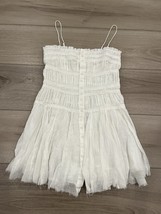 Free People FP One Lausanne Slip White Smocked Sleeveless Dress Medium M... - $79.19