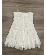 Free People FP One Lausanne Slip White Smocked Sleeveless Dress Medium M... - $79.19