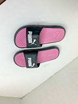 Puma Womens Sz 6 Slip on Slide Sandals Pink Black - £12.91 GBP