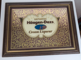 Vintage 21x17” Haagen Dazs Cream Liqueur Liquor Bar Cave Advertising Mir... - $24.74