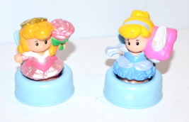 Fisher Price Little People Disney Princess Cinderella Aurora Castle Chairs - £9.69 GBP