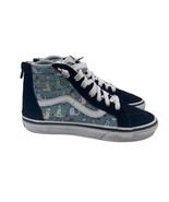 VANS Llamas Sk8-Hi Zip Skate Casual Blue White Shoes Kids Youth 3 - $29.69