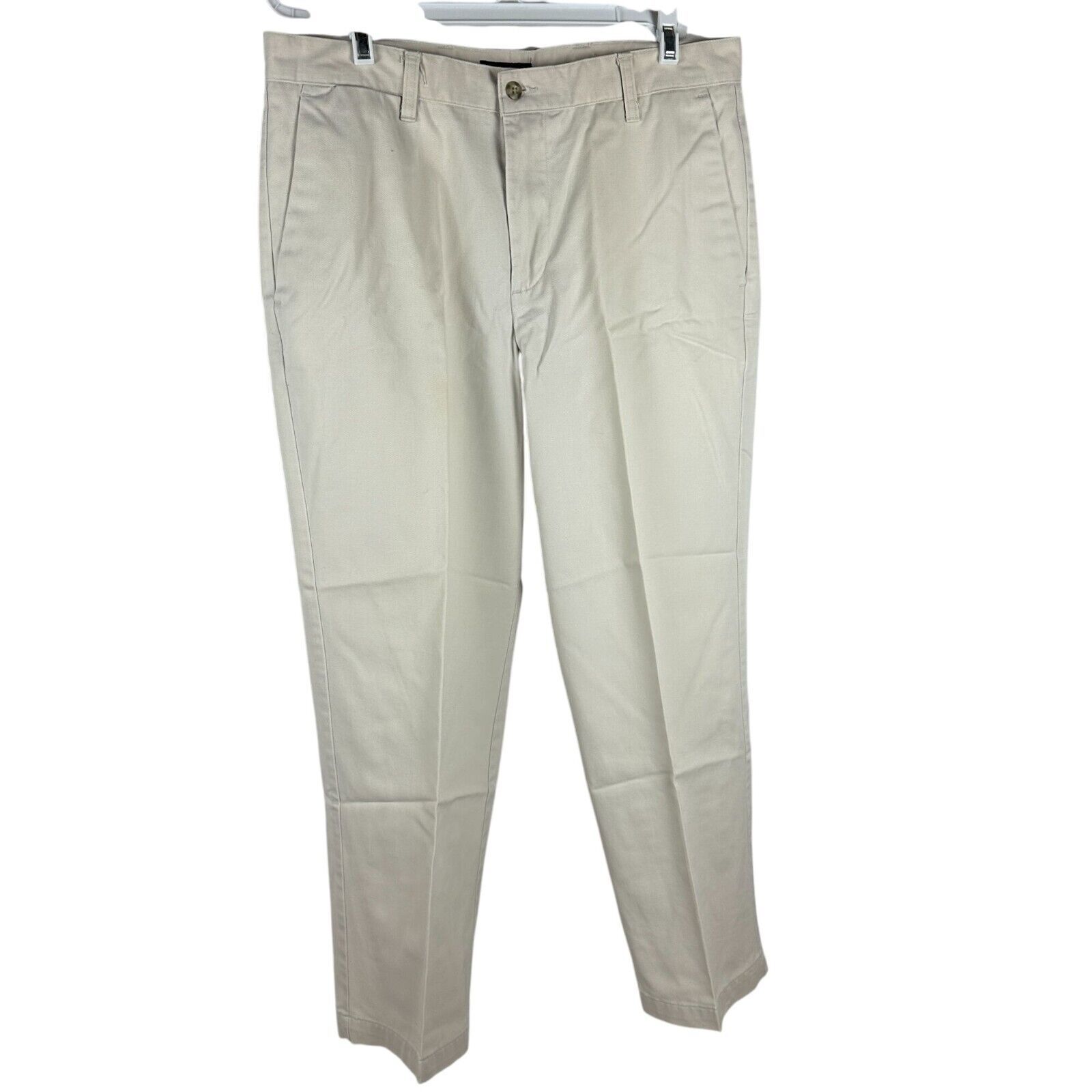 Dockers Mens Khakis No Wrinkle Twill Relaxed Fit Flat Front Pants Size 3... - $18.50