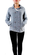 SUNDRY Womens Jacket Double Breasted Comfortable Casual Grey Size S - £53.33 GBP