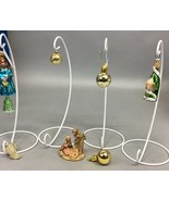 6 Vintage Christmas Ornaments - Angel, Nativity, Gold Balls, Champagne - $27.77 CAD