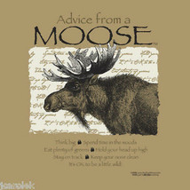 Sweatshirt Advice From a Moose Small NWT Nature Fun Quality Tan NEW - $27.77