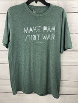 Linksoul Soft Green T Shirt Short Sleeve &quot;Make Par Not War&quot; Golf Tee Sz Medium - £12.50 GBP