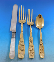 Berry by Whiting Sterling Silver Flatware Service Set 36 pieces Gold Vermeil - £4,015.20 GBP