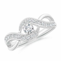 Authenticity Guarantee 
Solitaire Round Diamond Infinity Promise Ring in 14K ... - £757.98 GBP