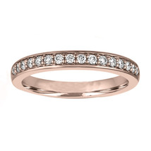 0.25Ct Simulated Diamond Alternatives Wedding Anniversary Band Ring Rose Plated - £51.54 GBP