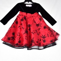 Blurberi Boulevard Baby Girl&#39;s Christmas  Winter Holiday  Dress Size 24 ... - $470.51 MXN