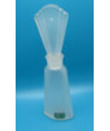 VINTAGE BOHEMIA GLASS PERFUME BOTTLE FROSTED SWIRL CZECH REPUBLIC - $18.00