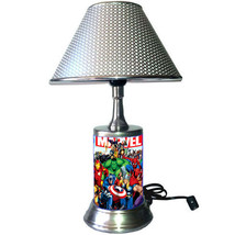 Marvel Comics Characters desk lamp with chrome finish shade, Avengers, Captain A - £35.27 GBP