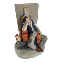 Norman Rockwell Asleep On The Job Danbury Mint Figurine Porcelain Hand Crafted - £15.03 GBP