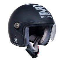 ROYAL ENFIELD CHOPPER MLG CAMO HELMET WITH CLEAR VISOR - MATT BLACK - $132.59