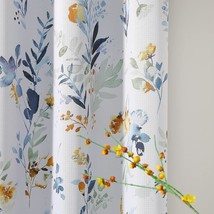 Mysky Home Floral Curtains 84 Inches Long Thermal Insulated Room, Grommet Top. - $45.97