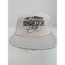 Vintage Remington Park Men White Wide Brim Mesh Back Adj Snapback Cap Hat - $15.00