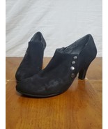 Aerosoles Outrole Black Faux Suede Slip On Heeled Ankle Boot Shooties Si... - €17,68 EUR