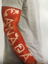 Canada Fake Tattoo Sleeve Slip On Stretch Canada Day 2 Arm Sleeves NEW - $6.06