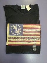 Tommy Jeans Hilfiger Mens M Tee Midnight Blue American Flag Anchor Made In USA - £18.10 GBP