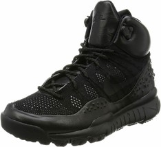 Nike Lupinek Flyknit Black/Black-Anthracite Sneaker-Boot Shoes Women 6.5 - £100.20 GBP