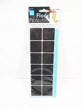 Floor Protectors Self Adhesive Square Rubber Furniture Pads 12pc Table Glides - £5.41 GBP