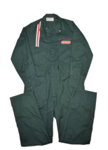 Vintage Conoco Service Uniform Mens M Green Mechanic Jumpsuit Unitog Cov... - £73.70 GBP