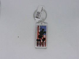 Disney Mickey Mouse USA American Country Flag 1928 Silhouette Keychain Keyring - £13.12 GBP