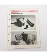Manual How to use Polaroid Land Instrument Camera Model ED-10 photomicro... - $363.02 MXN