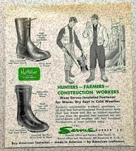 1960 Print Ad Servus Insulated Rubber Boots Farmers,Hunters Rock Island,IL - $8.35