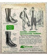 1960 Print Ad Servus Insulated Rubber Boots Farmers,Hunters Rock Island,IL - $9.28