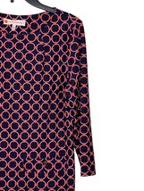 Jude Connally Women&#39;s Dress Pockets Geometric Tunic Pullover Shirt Pink Small - £26.83 GBP