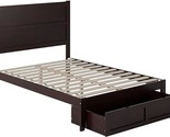 AFI, Noho Solid Wood Platform Bed with Foot Drawer Storage and Attachabl... - $532.99
