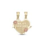 10K Gold Best Friends Breakable Heart Two-Tone Charm - $267.85