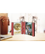 Engrave Shelf Desk Clock Personalize 4x6 Photo Picture Table Custom Gift... - $84.99