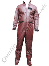 PREMIUM LEATHER LEDER FLIGHT SUIT MILITARY FANCY COSTUME BLUFF COSPLAY O... - £218.61 GBP+