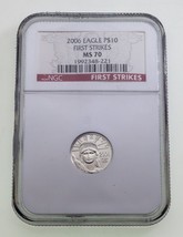 2006 P$10 1/10 Oz. Platinum American Eagle NGC MS70 First Strikes - £238.13 GBP
