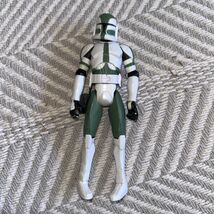Star Wars Clone Wars Clone Trooper Commander Gree Figure 3.75" With Helm... - $17.16
