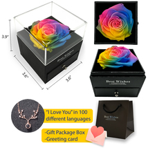 Preserved Rose Gift Box Immortal Flower for Women Girlfriend Valentines ... - $19.99