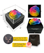 Preserved Rose Gift Box Immortal Flower for Women Girlfriend Valentines ... - $19.99