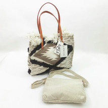 Jen &amp; Co. Madison Handwoven Bag in a Bag Handwoven Tote &amp; Smaller Crossbody Bag - £38.71 GBP