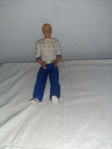 Vintage Mattel Ken Barbie Doll 1968 Blonde Hair Blue Eyes Airplane Outfit - $17.99