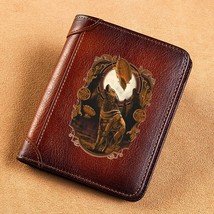  Men Wallets Classic Steampunk Wolf Design Short Card Holder Purse Trifold Men&#39;s - £62.21 GBP