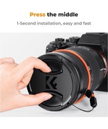 New K&amp;F Concept 62 mm Lens Cap Cover Kit, 4-in-1 Center Pinch Lens Cover J - $3.99