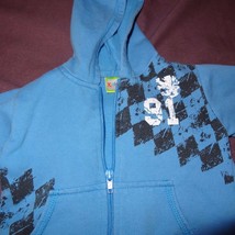 Jacket Full Zipper Hooded Blue Griffin 91 Size 12 Months Boys Kidgets Baby - $6.89