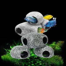 Cichlid Tin Aquarium Stone Decorations: Small, Medium, Large, and Extra-Large Si - £20.29 GBP+
